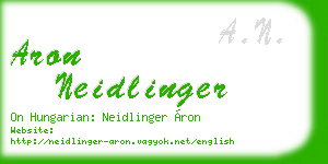 aron neidlinger business card